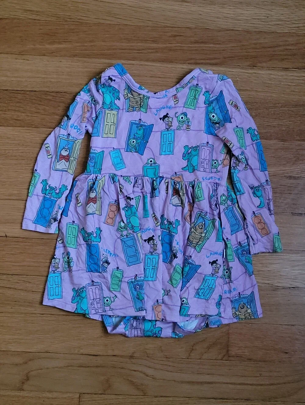 LITTLE SLEEPIES DISNEY PIXAR MONSTERS INC SCREAM TEAM BODYSUIT TWIRL DRESS
